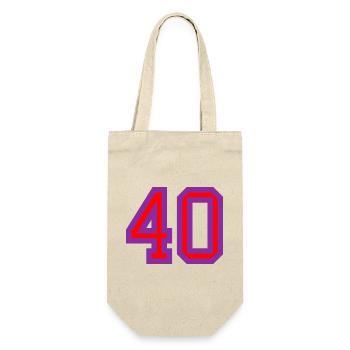 40. 40 ANS. 40e ANNIVERSAIRE. ANNIVERSAIRE 40 ANS. - Sac à bouteille - nature - Devant