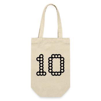10. 10 YEARS. 10th ANNIVERSARY. 10 YEAR ANNIVERSARY. - Gift Bag for Bottles - nature - Front