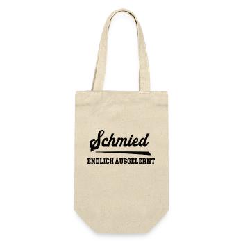 Schmied Ausbildung Bestanden Azubi Schmiede Lehre - Geschenkbeutel für Flaschen - Natur - Vorne