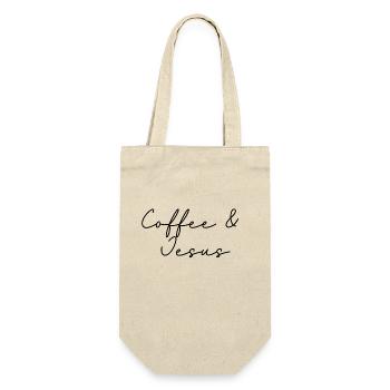 Coffee Jesus - Geschenkbeutel für Flaschen - Natur - Vorne
