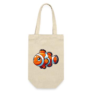 Clownfisch - Geschenkbeutel für Flaschen - Natur - Vorne