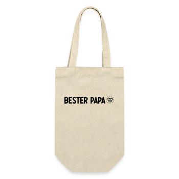 Papa Papa Père Fille Fils Fête des Pères Chemise Homme - Sac à bouteille - nature - Devant