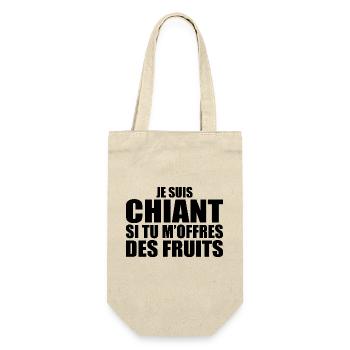 Man Who Adores: Fruits. Funny Design Humor - Gift Bag for Bottles - nature - Front
