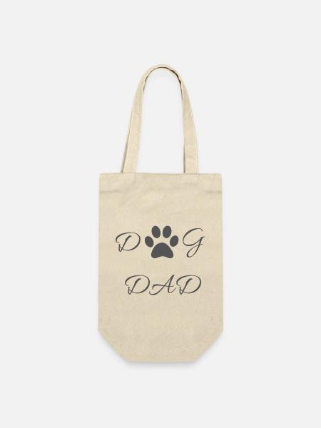 Dog dad - Geschenkbeutel für Flaschen - Natur