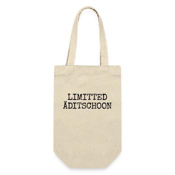 Limitted Äditschoon - Plattdeutsche Edition - Geschenkbeutel für Flaschen - Natur - Vorne