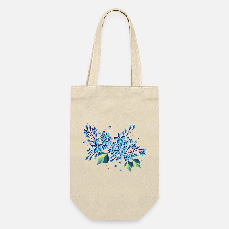 Branche de lilas – des tons bleus élégants dans un design moderne - Sac à bouteille - nature