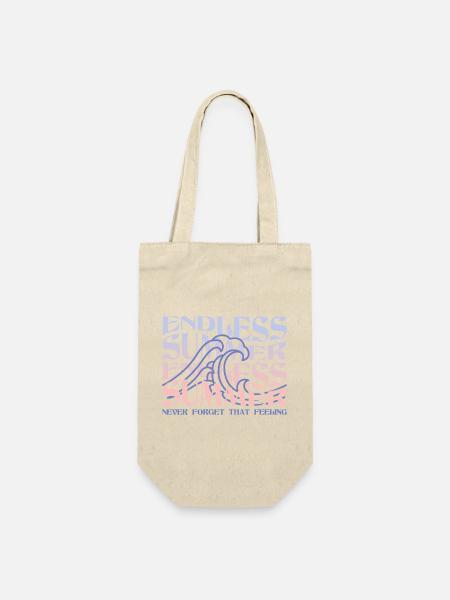 Endless Summer – Wellen & Beach Vibes - Geschenkbeutel für Flaschen - Natur