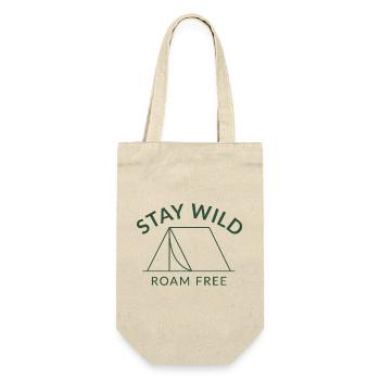 Stay Wild Roam Free Shirt – Minimalist Tent - Gift Bag for Bottles - nature - Front