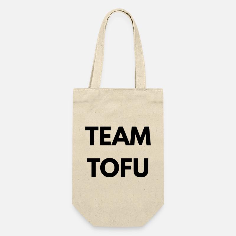 Team Tofu – Vegan Statement - Geschenkbeutel für Flaschen - Natur