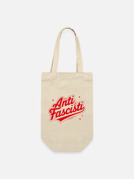 SIAMO TUTTI ANTIFASCHISTISCH! 🏴 - Geschenkbeutel für Flaschen - Natur