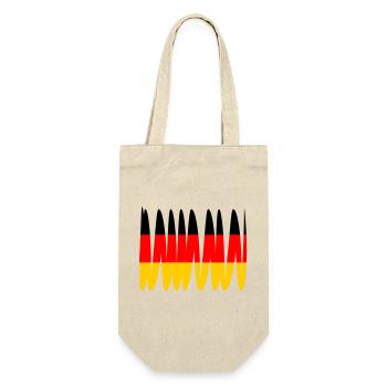 Deutschland Flagge - Geschenkbeutel für Flaschen - Natur - Vorne