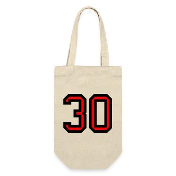30. 30 ANS. 30e ANNIVERSAIRE. ANNIVERSAIRE 30 ANS. - Sac à bouteille - nature - Devant