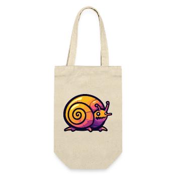 Schnecke Halloween Comic Lustig - Geschenkbeutel für Flaschen - Natur - Vorne