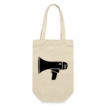 Megaphone loud demo ultras - Gift Bag for Bottles - nature - Front