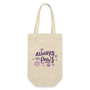 Always on Day Pawprints Purple - Gift Bag for Bottles - nature - Front