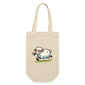 Lammhammel auf der Wiese - Geschenkbeutel für Flaschen - Natur - Vorne