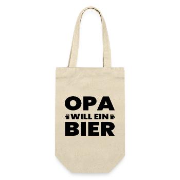 Bier - Geschenkbeutel für Flaschen - Natur - Vorne