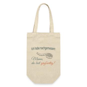 I measured – Mom, you're great! - Gift Bag for Bottles - nature - Front