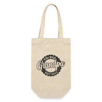 The Best Grandpa since 2013 - Geschenkbeutel für Flaschen - Natur - Vorne