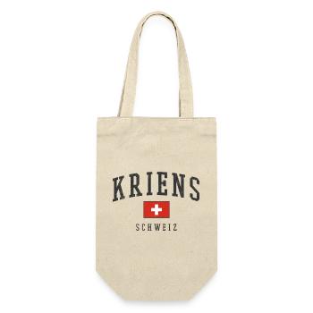 Kriens Switzerland Logo Swissflag - Gift Bag for Bottles - nature - Front