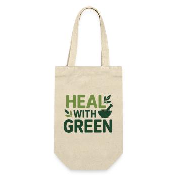 Herbalist Heal With Green Professional Practition - Gift Bag for Bottles - nature - Front