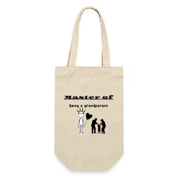 Master of Being a grandparent - Gift Bag for Bottles - nature - Front
