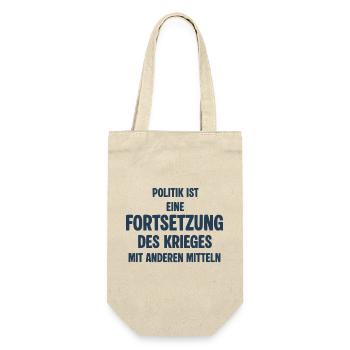 Politik als Fortsetzung des Krieges - Geschenkbeutel für Flaschen - Natur - Vorne