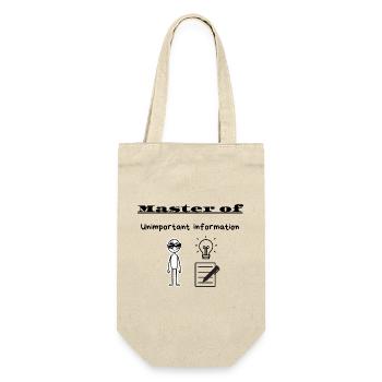 Master of Unimportant information - Gift Bag for Bottles - nature - Front