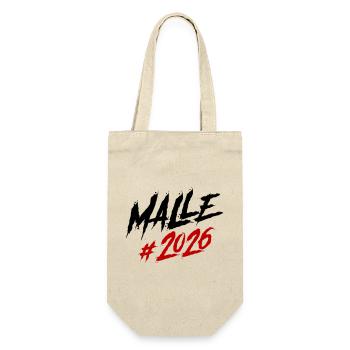 Malle 2026 Mallorca Team - Geschenkbeutel für Flaschen - Natur - Vorne