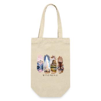 Wyoming USA Tour – Nature, Adventure, Yellowstone - Gift Bag for Bottles - nature - Front