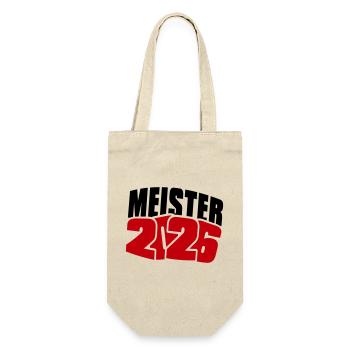 Meister 2026 Meisterschaft - Geschenkbeutel für Flaschen - Natur - Vorne