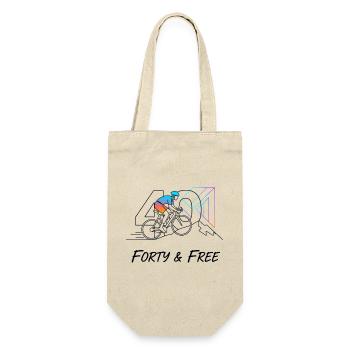 Art du 40e anniversaire de Quarante et du cyclisme gratuit - Sac à bouteille - nature - Devant