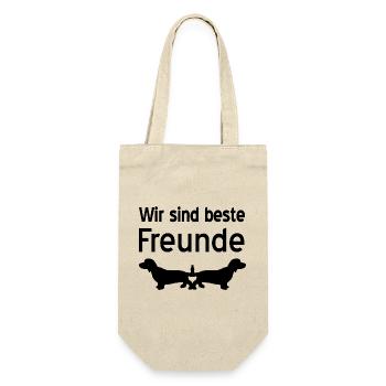 Dachshund - Gift Bag for Bottles - nature - Front