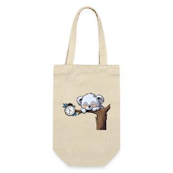 Sleeping koala on the clock branch - Gift Bag for Bottles - nature - Front