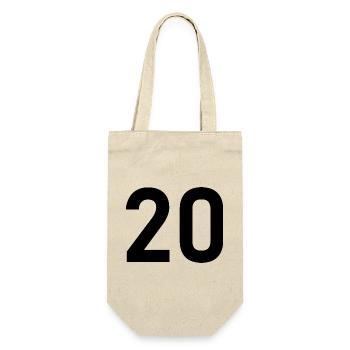 20. 20th ANNIVERSARY. 20 YEARS ANNIVERSARY. 20 YEARS. - Gift Bag for Bottles - nature - Front