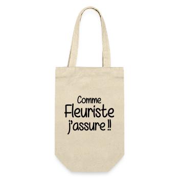 Comme fleuriste j'assure humour métier - Sac à bouteille - nature - Devant