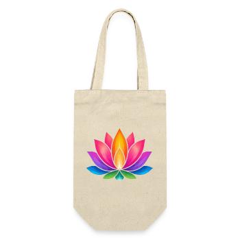 Glowing Lotus Flower Color Explosion - Gift Bag for Bottles - nature - Front