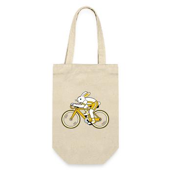 hare on a racing bike - Gift Bag for Bottles - nature - Front