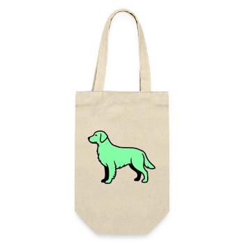 Labrador Retriever Silhouette - Geschenkbeutel für Flaschen - Natur - Vorne