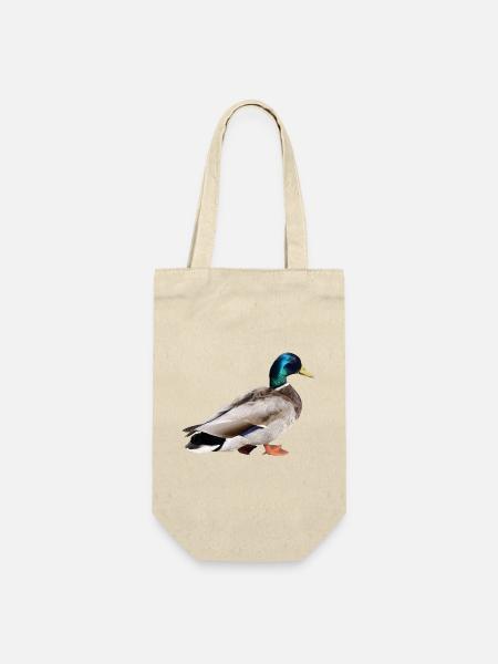 Stockente Männchen - Geschenkbeutel für Flaschen - Natur