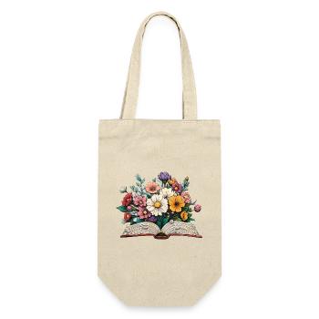 Book with flowers - Gift Bag for Bottles - nature - Front