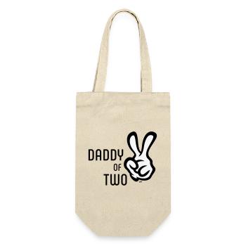 Daddy Of Two (Daddy / Father / Victory / POS 2C) - Gift Bag for Bottles - nature - Front