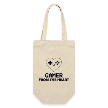 Gamer from the Heart - Gift Bag for Bottles - nature - Front