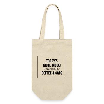 La bonne humeur du jour sponsorisée par Coffee and Cats - Sac à bouteille - nature - Devant