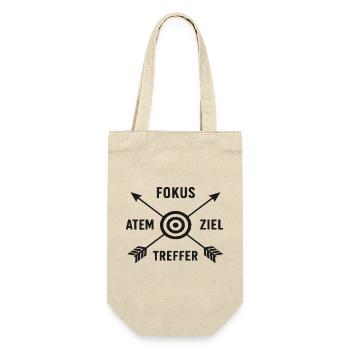 Fokus Ziel Treffer - Target Diagramm - Geschenkbeutel für Flaschen - Natur - Vorne