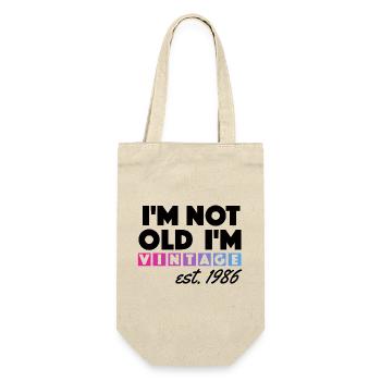 Vintage 1986 Birthday Gift 40 Years Retro - Gift Bag for Bottles - nature - Front