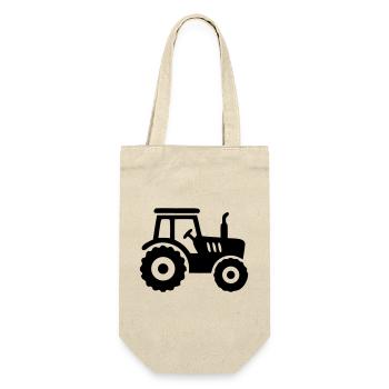 Silhouette tracteur tracteur - Sac à bouteille - nature - Devant