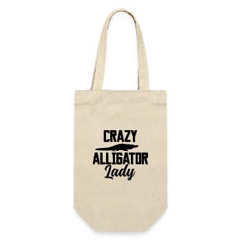 Crazy Alligator Lady – Design de reptiles drôle - Sac à bouteille - nature - Devant
