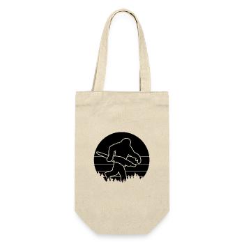 Bigfoot mit Alligator Silhouette - Geschenkbeutel für Flaschen - Natur - Vorne