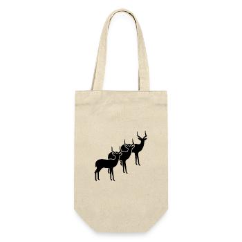 Antelope Silhouettes Minimalist - Gift Bag for Bottles - nature - Front